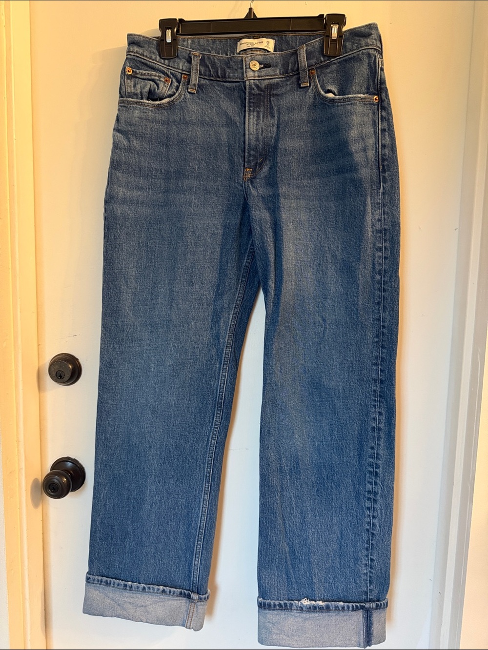 Abercrombie & Fitch Straight Leg Blue Denim Jeans
